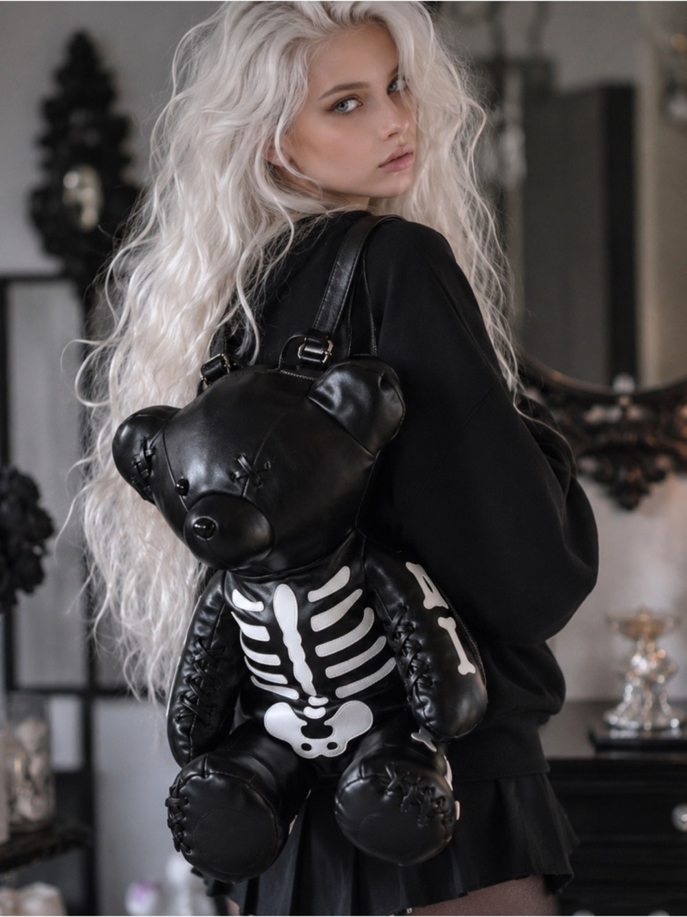 🧸 NWT Skeleton Teddy Bear Backpack